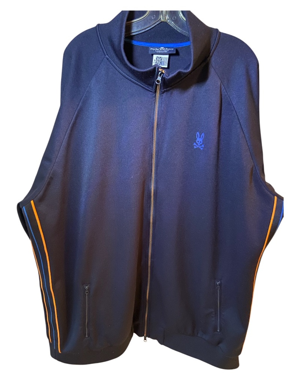 Psycho Bunny by Robert Godley men’s navy blue track jacket in size 3XL